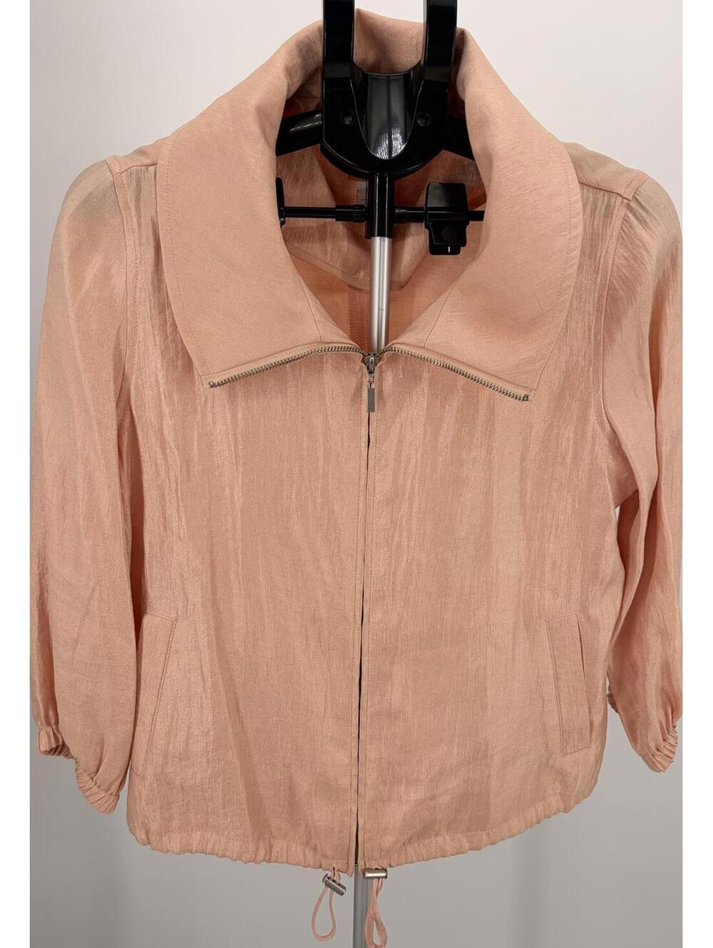 Vintage Ruby Rd. Peach Zip Front Jacket Lightweight Casual Size 10‎